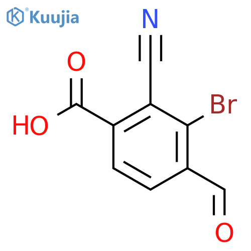 3-Bromo-2-cyano-4-formylbenzoic acid structure