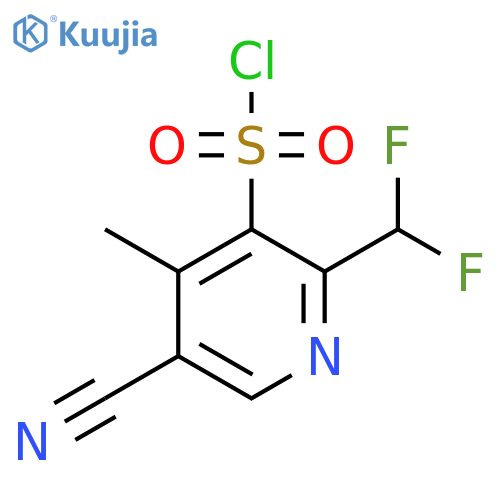 5-Cyano-2-(difluoromethyl)-4-methylpyridine-3-sulfonyl chloride structure