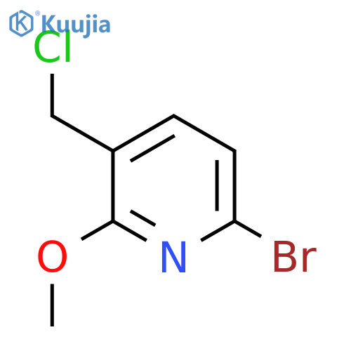 6-Bromo-3-(chloromethyl)-2-methoxypyridine structure