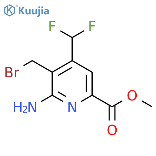 Methyl 2-amino-3-(bromomethyl)-4-(difluoromethyl)pyridine-6-carboxylate structure