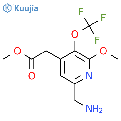 Methyl 6-(aminomethyl)-2-methoxy-3-(trifluoromethoxy)pyridine-4-acetate structure