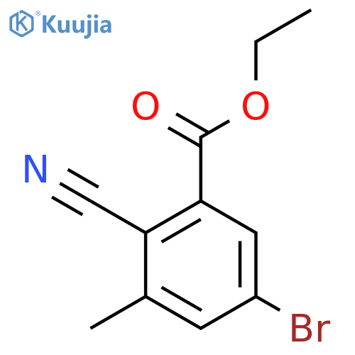 Ethyl 5-bromo-2-cyano-3-methylbenzoate structure