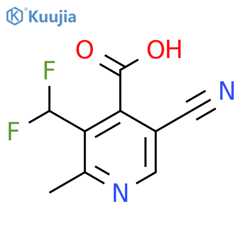 5-Cyano-3-(difluoromethyl)-2-methylpyridine-4-carboxylic acid structure