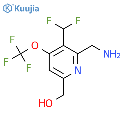 2-(Aminomethyl)-3-(difluoromethyl)-4-(trifluoromethoxy)pyridine-6-methanol structure