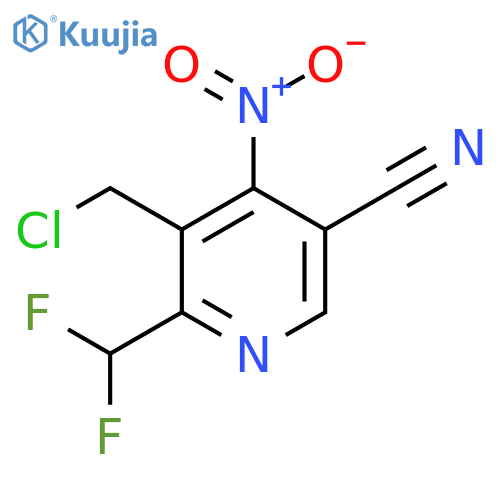 3-(Chloromethyl)-5-cyano-2-(difluoromethyl)-4-nitropyridine structure