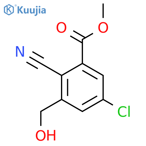Methyl 5-chloro-2-cyano-3-(hydroxymethyl)benzoate structure