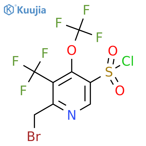 2-(Bromomethyl)-4-(trifluoromethoxy)-3-(trifluoromethyl)pyridine-5-sulfonyl chloride structure