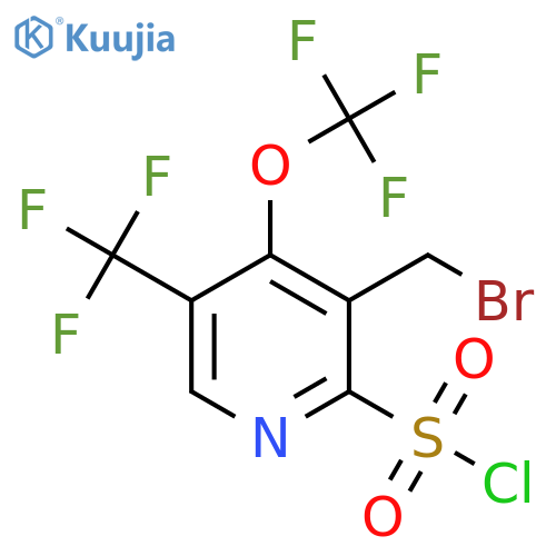 3-(Bromomethyl)-4-(trifluoromethoxy)-5-(trifluoromethyl)pyridine-2-sulfonyl chloride structure