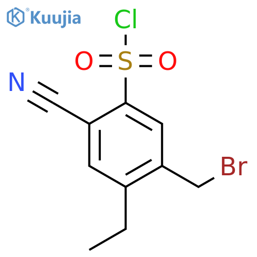 5-Bromomethyl-2-cyano-4-ethylbenzenesulfonyl chloride structure