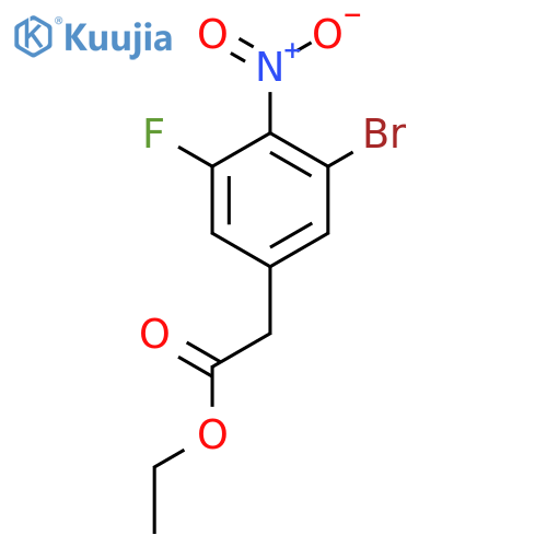 Ethyl 3-bromo-5-fluoro-4-nitrophenylacetate structure