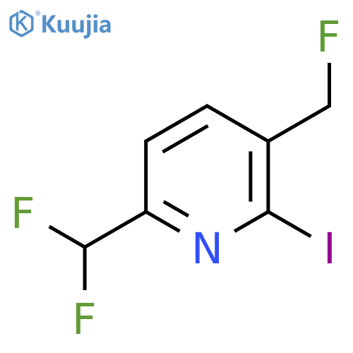 6-(Difluoromethyl)-3-(fluoromethyl)-2-iodopyridine structure