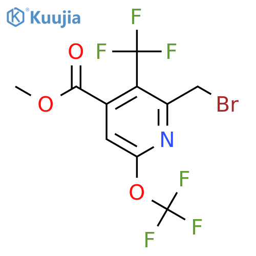 Methyl 2-(bromomethyl)-6-(trifluoromethoxy)-3-(trifluoromethyl)pyridine-4-carboxylate structure