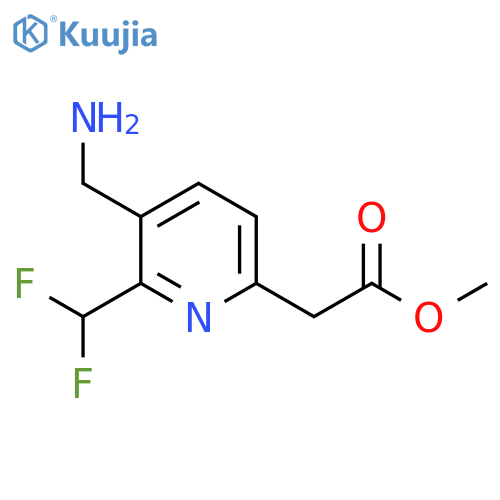 Methyl 3-(aminomethyl)-2-(difluoromethyl)pyridine-6-acetate structure