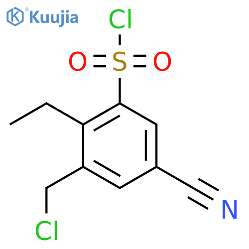 3-Chloromethyl-5-cyano-2-ethylbenzenesulfonyl chloride structure