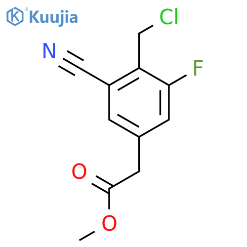 Methyl 4-chloromethyl-3-cyano-5-fluorophenylacetate structure