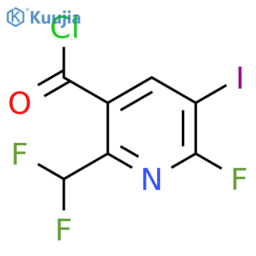 2-(Difluoromethyl)-6-fluoro-5-iodopyridine-3-carbonyl chloride structure