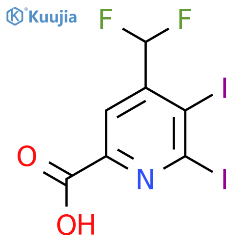 4-(Difluoromethyl)-2,3-diiodopyridine-6-carboxylic acid structure