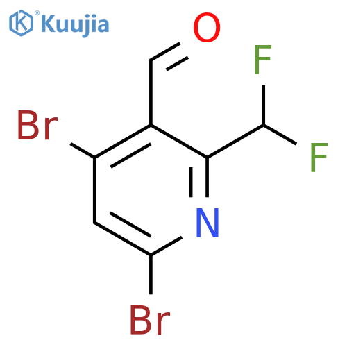 4,6-Dibromo-2-(difluoromethyl)pyridine-3-carboxaldehyde structure