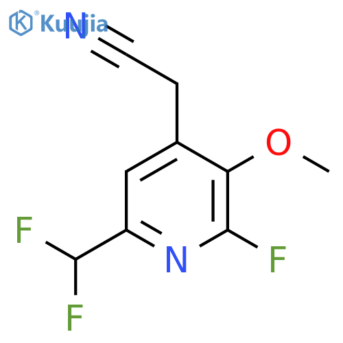6-(Difluoromethyl)-2-fluoro-3-methoxypyridine-4-acetonitrile structure