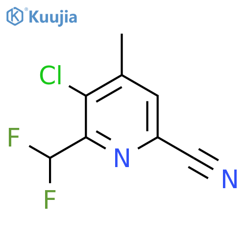 3-Chloro-6-cyano-2-(difluoromethyl)-4-methylpyridine structure
