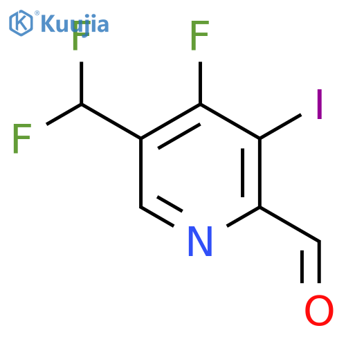5-(Difluoromethyl)-4-fluoro-3-iodopyridine-2-carboxaldehyde structure