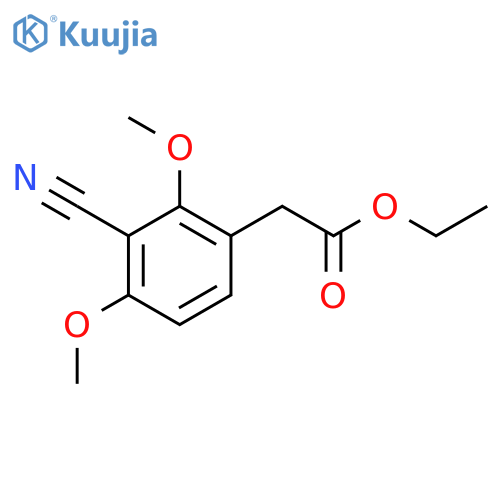 Ethyl 3-cyano-2,4-dimethoxyphenylacetate structure