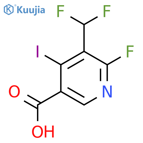 3-(Difluoromethyl)-2-fluoro-4-iodopyridine-5-carboxylic acid structure