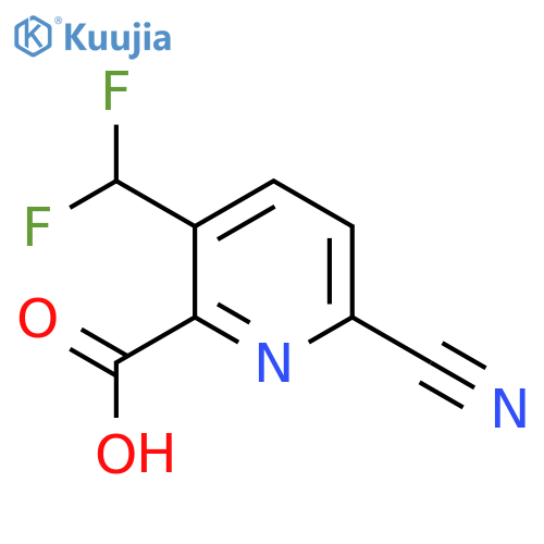 6-Cyano-3-(difluoromethyl)picolinic acid structure