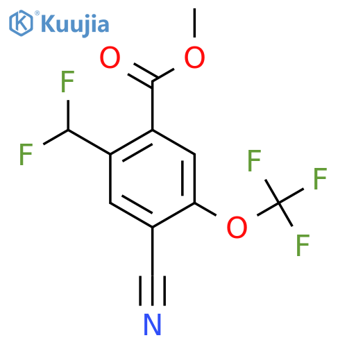 Methyl 4-cyano-2-difluoromethyl-5-(trifluoromethoxy)benzoate structure