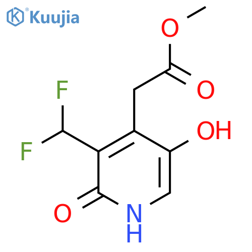 Methyl 3-(difluoromethyl)-2,5-dihydroxypyridine-4-acetate structure