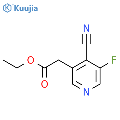 Ethyl 4-cyano-3-fluoropyridine-5-acetate structure