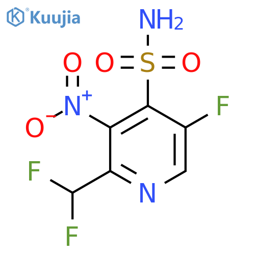2-(Difluoromethyl)-5-fluoro-3-nitropyridine-4-sulfonamide structure