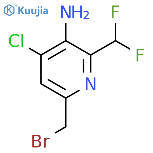 3-Amino-6-(bromomethyl)-4-chloro-2-(difluoromethyl)pyridine structure