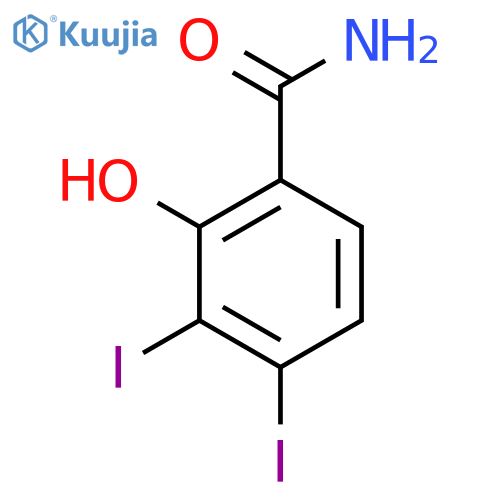 3,4-Diiodo-2-hydroxybenzamide structure