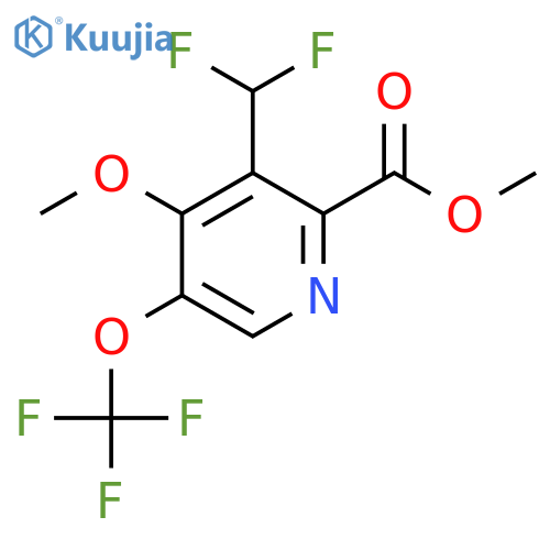 Methyl 3-(difluoromethyl)-4-methoxy-5-(trifluoromethoxy)pyridine-2-carboxylate structure