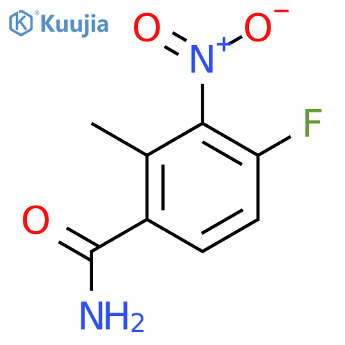 4-Fluoro-2-methyl-3-nitrobenzamide structure