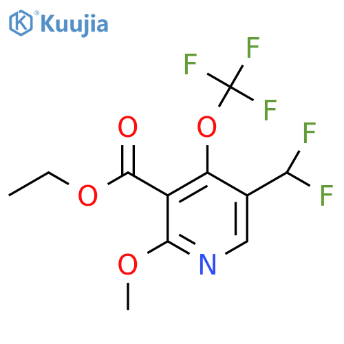 Ethyl 5-(difluoromethyl)-2-methoxy-4-(trifluoromethoxy)pyridine-3-carboxylate structure