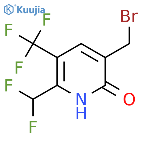 3-(Bromomethyl)-6-(difluoromethyl)-2-hydroxy-5-(trifluoromethyl)pyridine structure