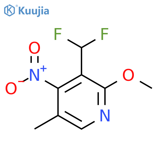 3-(Difluoromethyl)-2-methoxy-5-methyl-4-nitropyridine structure