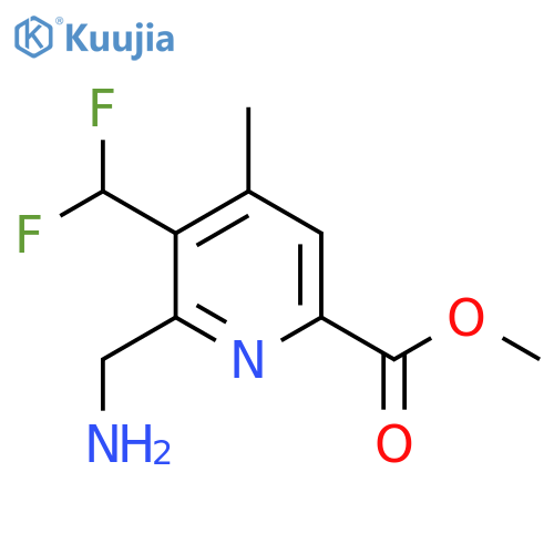 Methyl 2-(aminomethyl)-3-(difluoromethyl)-4-methylpyridine-6-carboxylate structure