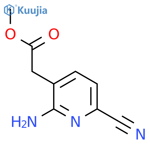 Methyl 2-amino-6-cyanopyridine-3-acetate structure
