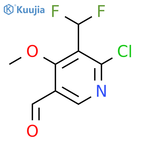 2-Chloro-3-(difluoromethyl)-4-methoxypyridine-5-carboxaldehyde structure