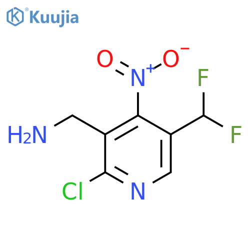 3-(Aminomethyl)-2-chloro-5-(difluoromethyl)-4-nitropyridine structure