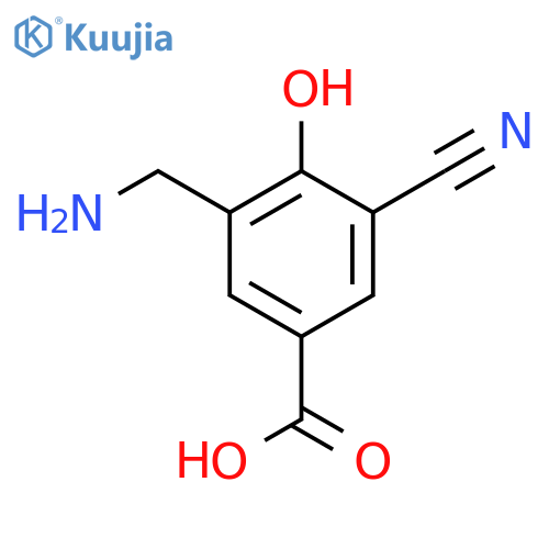 3-Aminomethyl-5-cyano-4-hydroxybenzoic acid structure