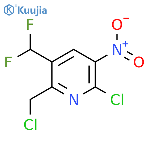 2-Chloro-6-(chloromethyl)-5-(difluoromethyl)-3-nitropyridine structure