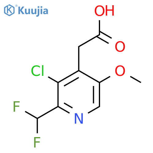 3-Chloro-2-(difluoromethyl)-5-methoxypyridine-4-acetic acid structure