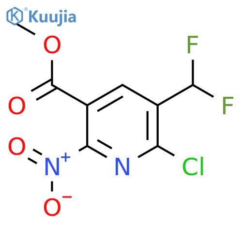 Methyl 2-chloro-3-(difluoromethyl)-6-nitropyridine-5-carboxylate structure