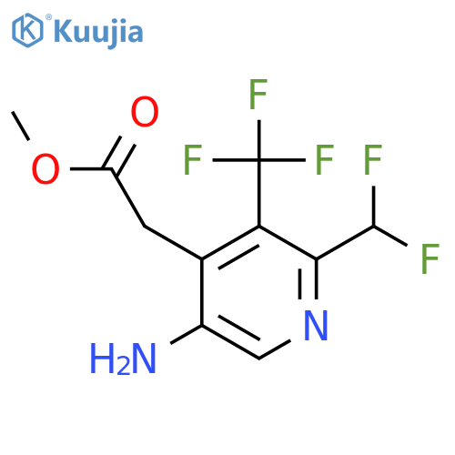 Methyl 5-amino-2-(difluoromethyl)-3-(trifluoromethyl)pyridine-4-acetate structure