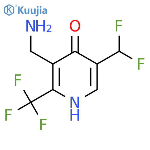 3-(Aminomethyl)-5-(difluoromethyl)-4-hydroxy-2-(trifluoromethyl)pyridine structure