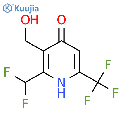 2-(Difluoromethyl)-4-hydroxy-6-(trifluoromethyl)pyridine-3-methanol structure
